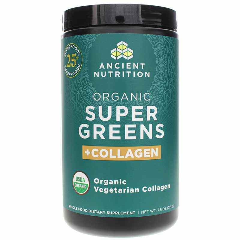 Organic Super Greens + Collagen Powder, Ancient Nutrition